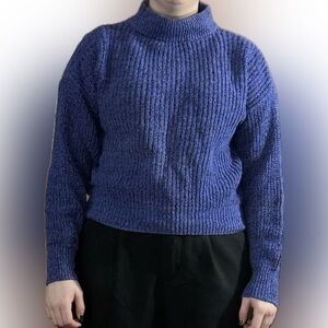 Cozy Blue Turtleneck Sweater